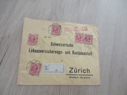 Lettre Italie Italia En Recommandé Constantinople Pour Zurich Suisse Posta Militare 15 1920 5TP Anciens - Bureaux D'Europe & D'Asie