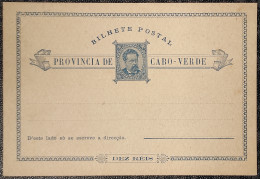 CAP VERT ENTIER POSTAL NEUF BILHETE POSTAL PROVINCIA DE CABO VERDE DEZ REIS - Timor