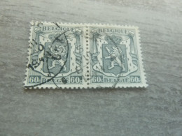 Belgique - Armoirie - Lion - 60c. - Gris-bleu - Double Oblitérés - Année 1940 - - Gebruikt