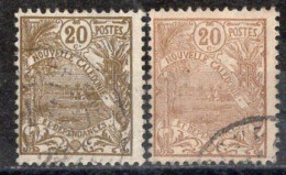 Nvelle CALEDONIE Timbres-Poste N°94 & 94a Oblitérés TB Cote : 3€00 - Usados