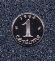 1 CENTIME EPI INOX 1994 ISSUE DU COFFRET BE - 1 Centime