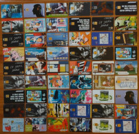 LOT / COLLECTION 54 TELECARTES PUBLIQUES FRANCE DIFERENTES DE 2000 - 2000