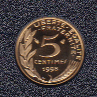 5 CENTIMES REPUBLIQUE 1998 ISSUE DU COFFRET BE - 5 Centimes
