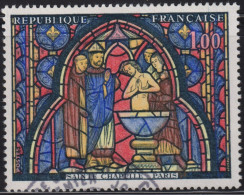 1966 Frankreich ° Yt:FR 1492, Mi:FR 1559, Sg:FR 1712, AFA:FR 1584, Stained Glass Of St. Chapelle. "The Baptism Of Judas" - Used Stamps