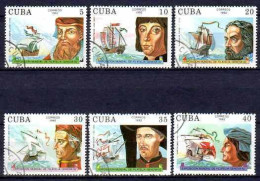 Bateaux Voiliers Cuba 1992 (22) Yvert N° 3232 à 3237 Oblitérés Used - Usati