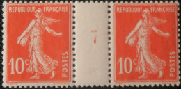 LP2943/48 - FRANCE - 1907 - TYPE SEMEUSE CAMEE - N°138 (millésime 7) TIMBRES NEUFS** - Millesimes
