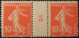 LP2943/55 - FRANCE - 1915 - TYPE SEMEUSE CAMEE - N°138 (millésime 5) TIMBRES NEUFS** Trace D'une Charnière Sur Le Pont - Millésimes