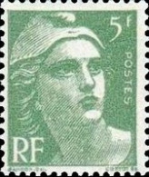 France - Yvert & Tellier N°719 - Type Marianne De Gandon 5f Vert Typographie - Neuf** NMH - Cote Catalogue 0,40€ - 1945-54 Marianna Di Gandon