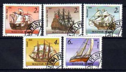 Hongrie 1988 Bateaux Voiliers (36) Yvert N° 3166 à 3170 Oblitérés Used - Gebraucht