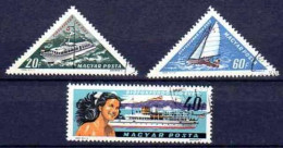 1963 Bateaux Hongrie (37) Yvert N° 1552 à 1554 Oblitérés Used - Gebraucht