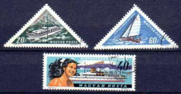Bateaux Hongrie 1963 (37) Yvert N° 1552 à 1554 Oblitérés Used - Used Stamps