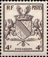 France - Yvert & Tellier N°735 - Libération De Strasbourg - Armoiries - Neuf** NMH - Cote Catalogue 0,40€ - 1941-66 Stemmi E Stendardi