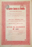 La Sucrière Générale De Bruxelles - Action De Jouissance - 1911 - Agriculture