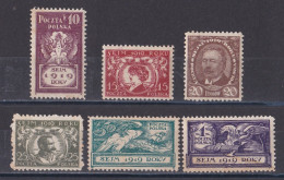 Pologne - République 1919  -  1939   Y & T N °  206  207  208  210  211  212  Neuf * - Nuovi