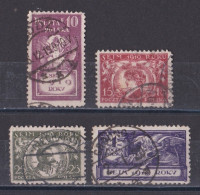 Pologne - République 1919  -  1939   Y & T N °  206  207  210  212  Oblitérés - Gebraucht