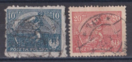 Pologne - République 1919  -  1939   Y & T N °  224   226  Oblitérés - Usati