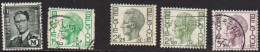Belgique Poste Militaire 1967 à 1975 5 Timbres Oblitérés,  Liste COB Ci-dessous : - Stamps [M]