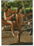 BRASIL NATIVO.  Young Girls "Laualapiti", Native Reserve Of Xingu.  Postcard (new-unused) - América