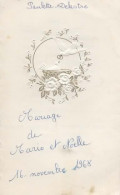 FAIRE PART DE MARIAGE, NOELLE ET MARIO LE 16/11/1968, CARTE GAUFFREE   COULEUR REF 15054 - Mariage