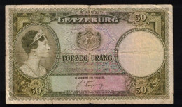 LUXEMBOURG - 50 F 1944 - Pick : 46 - B+ - Déchirure - Luxemburgo