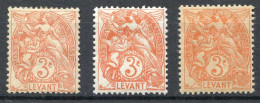 REF 087 > LEVANT < N° 11 + 11a Rouge + 11b GC * < Neuf Ch - MH * - Nuevos