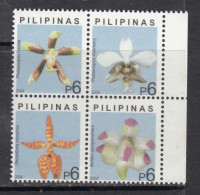 2004 Philippines 6p Orchids Flowers Block Of 4 MNH - Filipinas