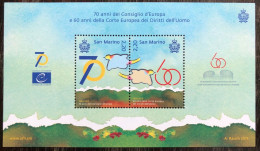 SAN MARINO 2019 Foglietto 70° CONSIGLIO DI EUROPA CORTE EUROPEA - New Sheet - Ongebruikt