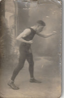 Carte Photo Boxeur A. Deparday Champion De Paris Et De France 1927 - Boxe