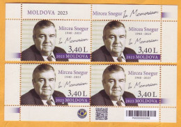 2023 Moldova Personalities In Memory, Mircea Snegur (1940-2023), First President, 4v  Mint - Moldavie