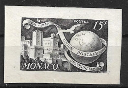 Monaco. 333(*). Essais Non Dentelés En Noir, Papier Cartonné. U.P.U . - Errors And Oddities