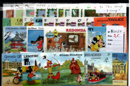 Lot 50 Timbres Thematique " Disney " Neufs - Disney