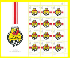 SAN MARINO 2019 Foglietto MOTORSPORT 70° ANNIVERSARIO ABARTH New Sheet - Blocks & Kleinbögen