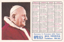 Calendarietto - OPRALS - Convento S.francesco Della Vigna - Venezia - Anno 1973 - Klein Formaat: 1971-80