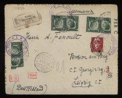 Italy 1941 Roma Censored Air Mail Cover To Leipzig__(11396) - Airmail