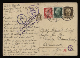Italy 1941 Olgiate Comasco Censored Stationery Card To Germany__(11192) - Entiers Postaux
