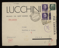 Italy 1941 Milano Censored Air Mail Cover To Gera__(11425) - Posta Aerea