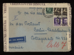 Italy 1941 Firenze Censored Air Mail Cover To Germany__(11790) - Poste Aérienne
