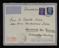 Italy 1941 Censored Air Mail Cover To Germany__(11244) - Luchtpost