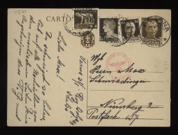 Italy 1940 Vara Censored Stationery Card To Nurnberg__(11370) - Ganzsachen