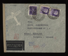 Italy 1940's Censored Air Mail Cover To Austria__(11426) - Luchtpost