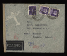 Italy 1940's Censored Air Mail Cover To Austria__(11426) - Posta Aerea