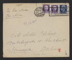 Italy 1940 Bologna Censored Air Mail Cover To Germany__(11295) - Airmail