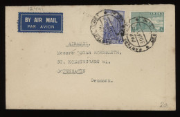 India 1950's Air Mail Cover To Denmark__(12441) - Airmail