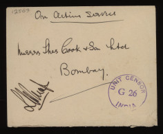 India 1945 On Actvice Service Cover To Bombay__(12503) - Altri & Non Classificati