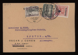 Greece 1937 Thessaloniki Card To Germany__(12333) - Storia Postale