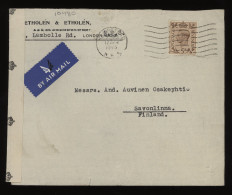 Great Britain 1945 Hampstead Censored Air Mail Cover To Finland__(10480) - Lettres & Documents