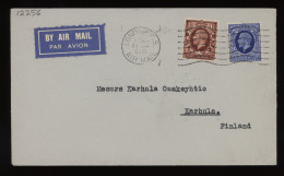 Great Britain 1935 London Air Mail Cover To Finland__(12256) - Cartas & Documentos