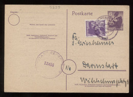 Germany Stadt Berlin 1946 Berlin-Tempelhod Card To Darmstadt__(9239) - Berlijn & Brandenburg