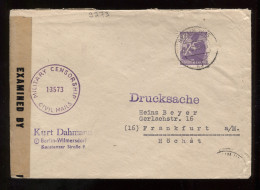 Germany Stadt Berlin 1946 Berlin Censored Business Cover To Frankfurt__(9273) - Berlin & Brandenburg