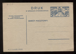 Poland 5Gr. Blue Unused Stationery Card__(8498) - Postwaardestukken